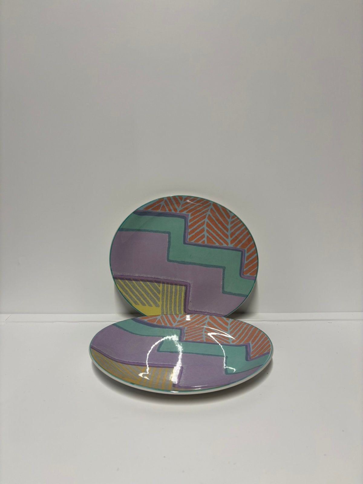 Vintage Sango Nouveau Multicolor borden, Ophalen of Verzenden