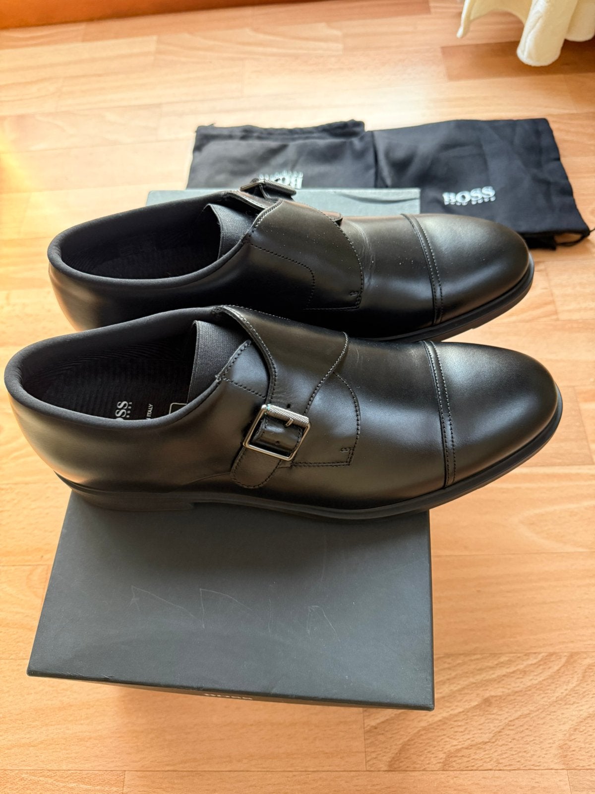 Boss, Loafers, Verzenden, Zwart, Nieuw