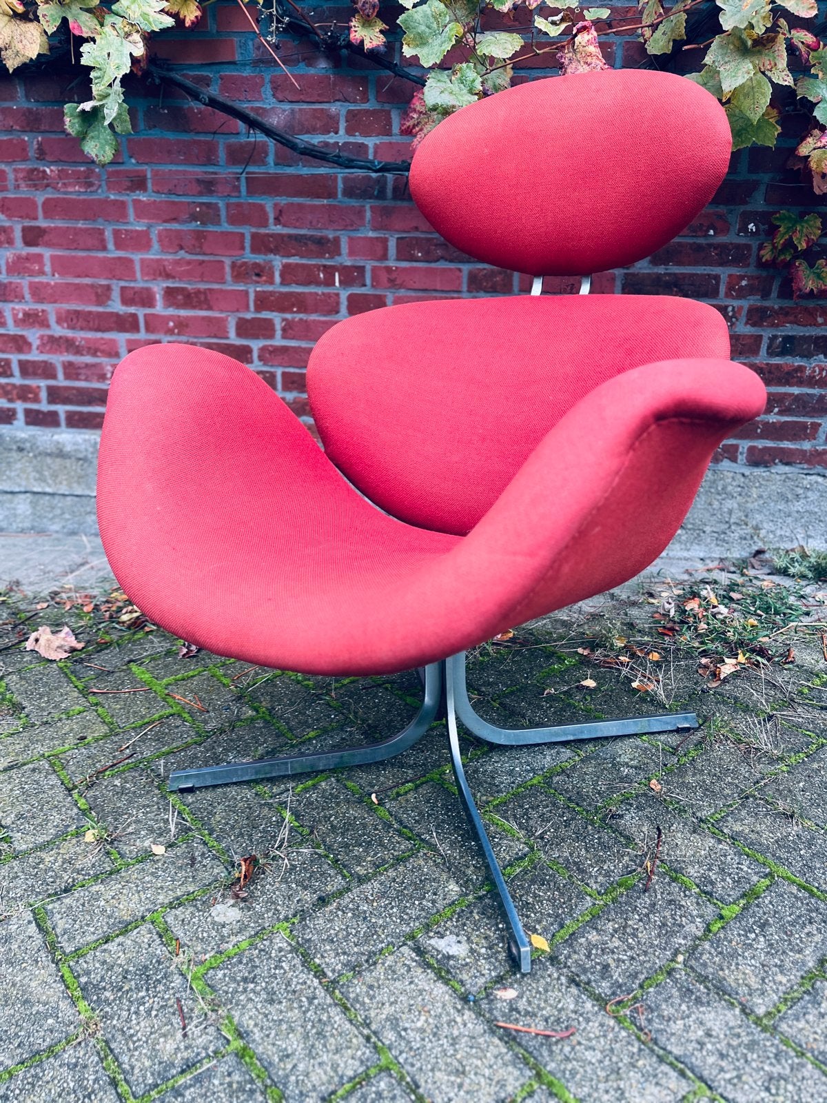 Unieke Pierre Paulin Artifort 5o first generation Big tulip, Gebruikt, Ophalen of Verzenden, Rood, Eén