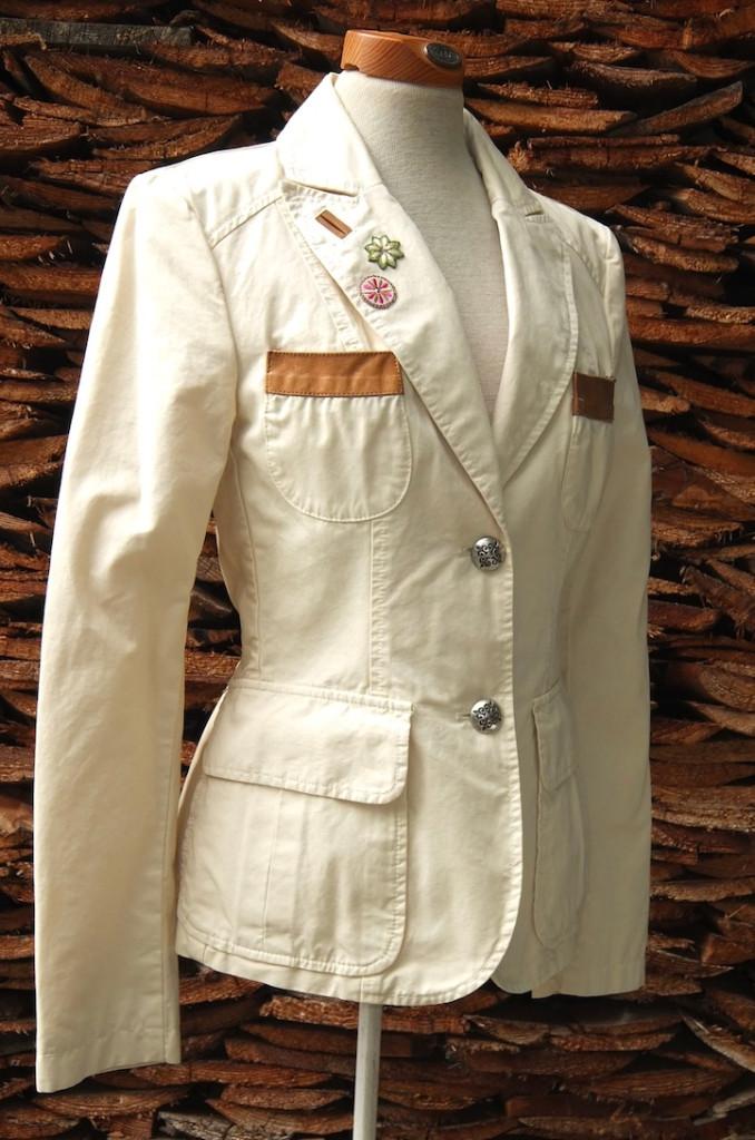 Luis Trenker heel aparte blazer / jasje maat 34 / off white, Wit, Ophalen of Verzenden, Zo goed als nieuw, Jasje