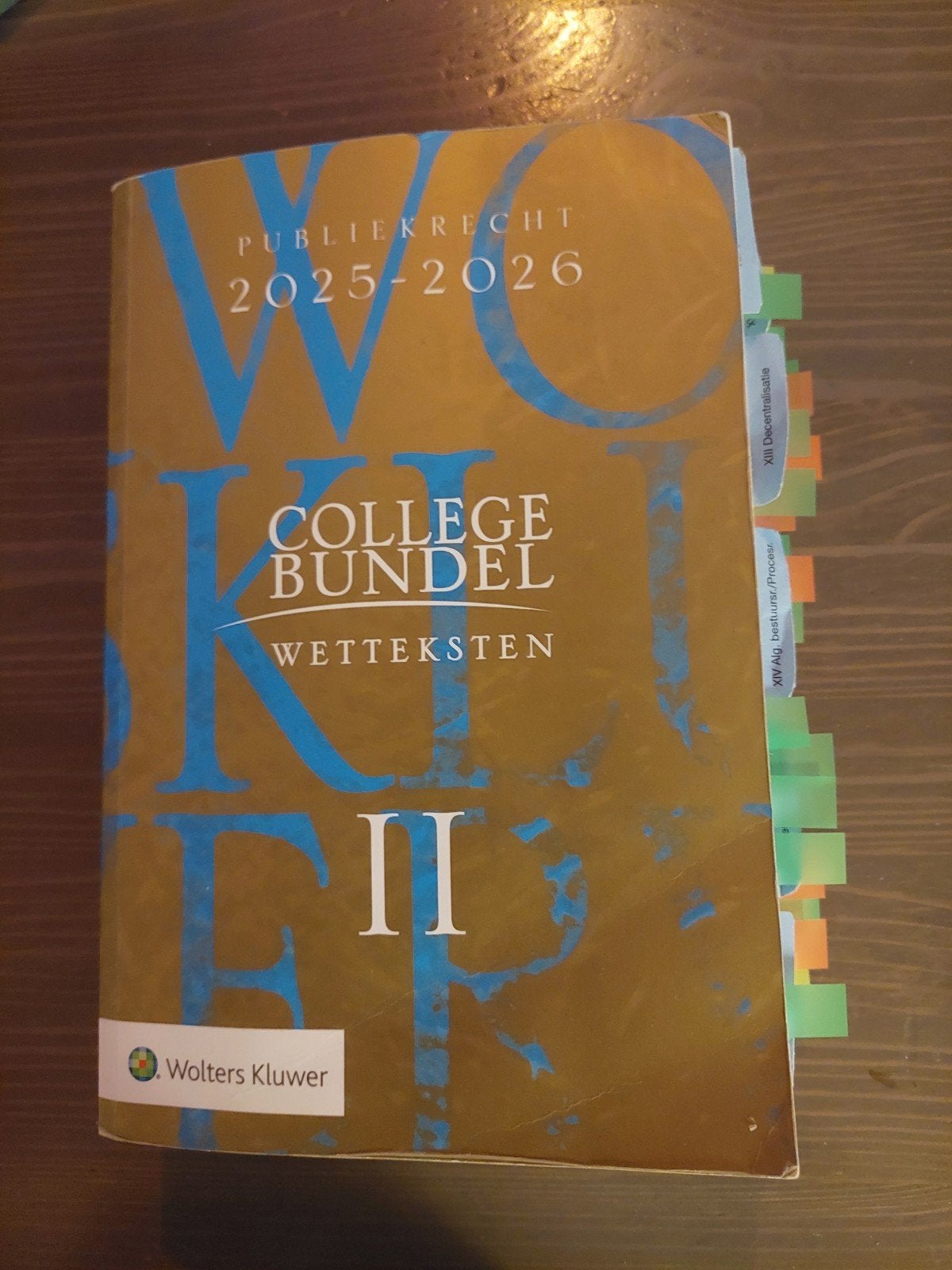 Collegebundel Publiekrecht 2025-2026 Wolters Kluwer, Boeken, Zo goed als nieuw, Wolters Kluwer, Gamma, HBO