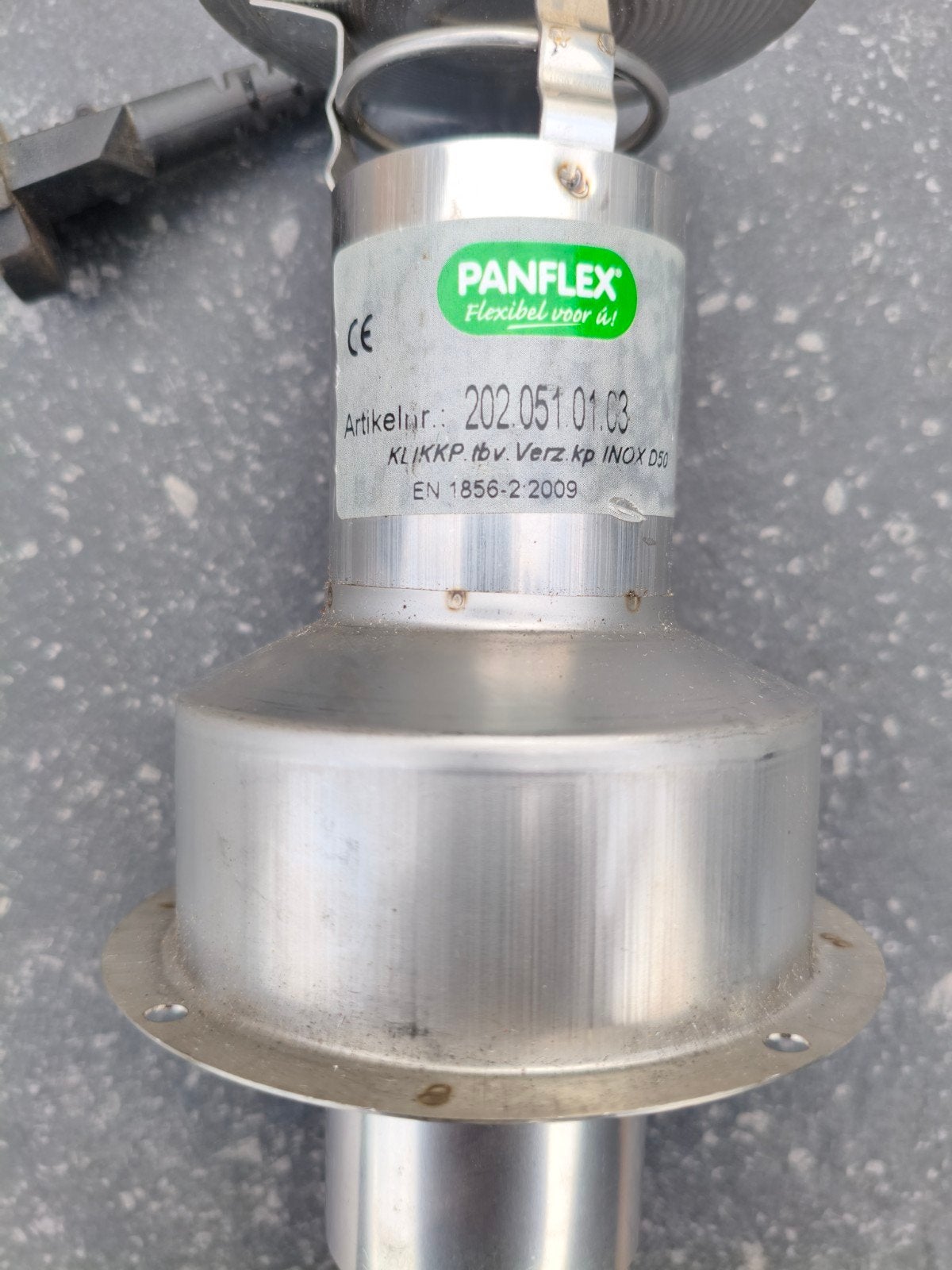 Panflex Regenkap 50 MM .INOX 2020510103, Ophalen of Verzenden, Nieuw, Ventilator en Afzuiger
