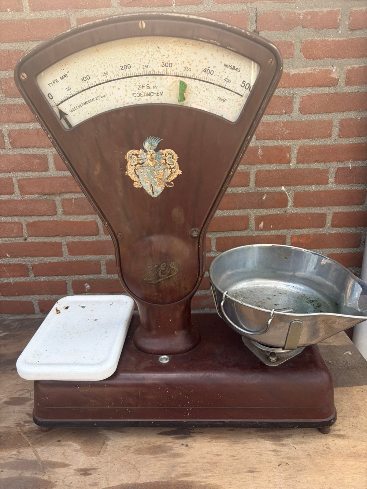 Antieke weegschaal, Witgoed en Apparatuur, Weegschalen, Ophalen, Gebruikt, Analoog, Overige typen