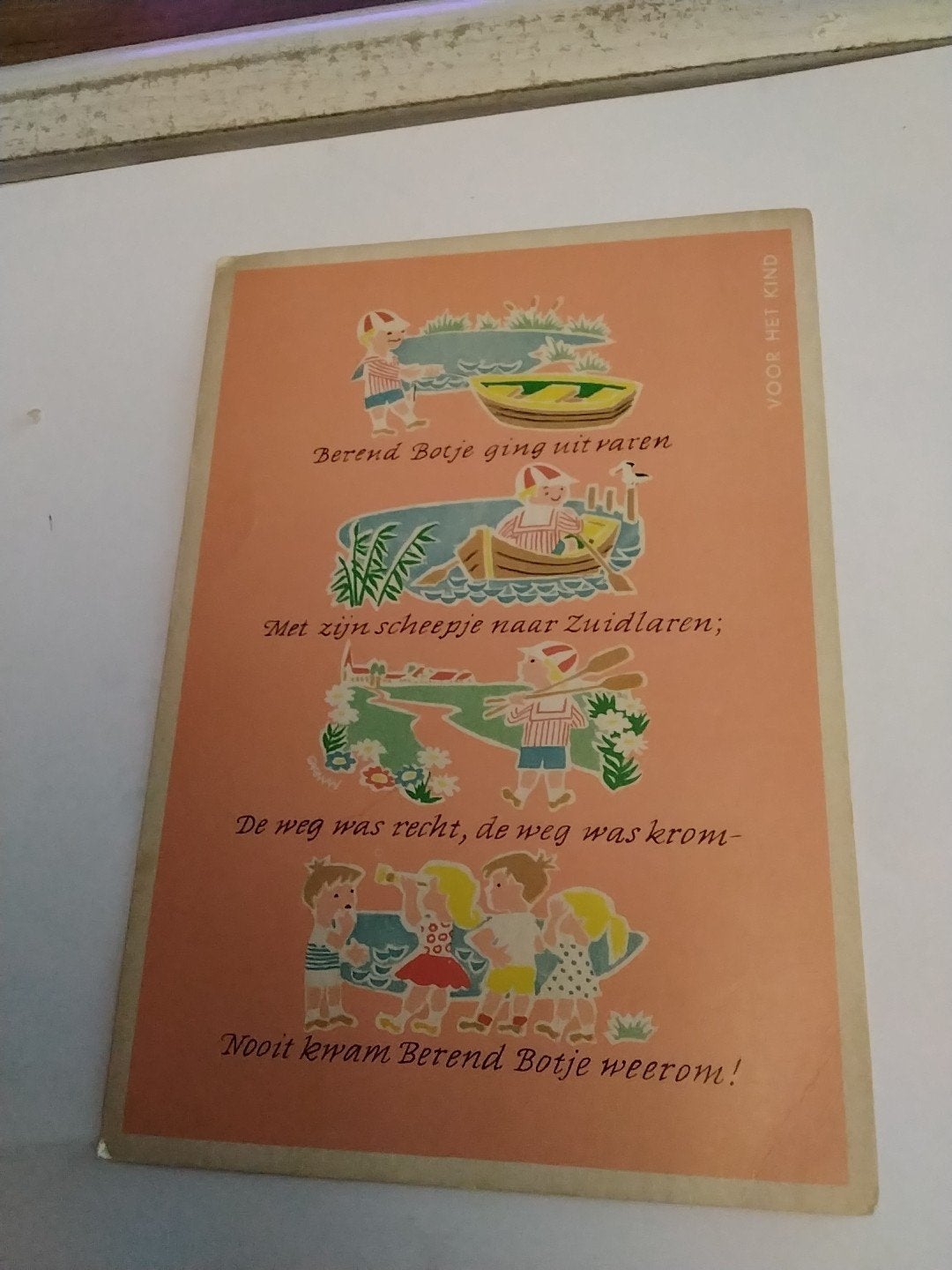 Vintage kaart 'Berend Botje ging uitvaren' - Voor Het Kind, Ophalen of Verzenden
