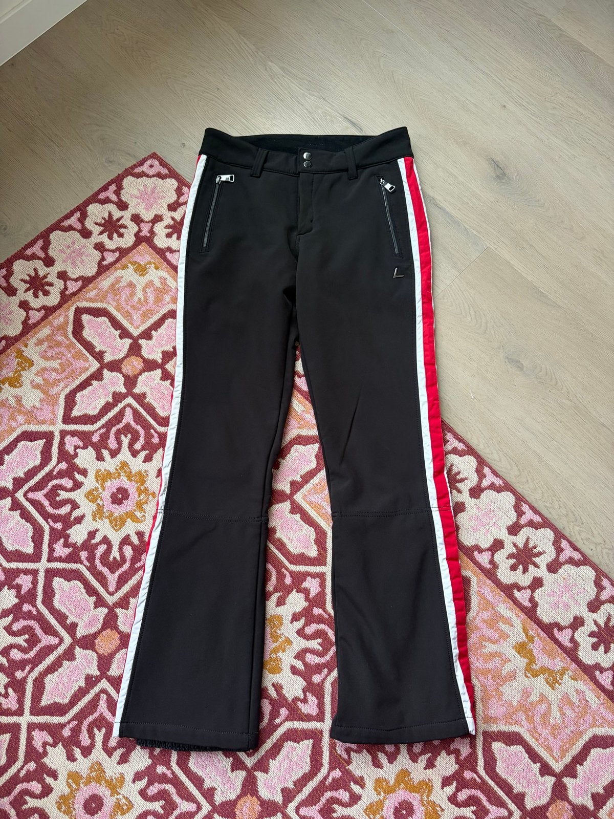 Luhta skibroek maat 38 zwart met rode streep, Kleding | Dames, Ophalen of Verzenden, Gedragen, Maat 38/40 (M), Broek