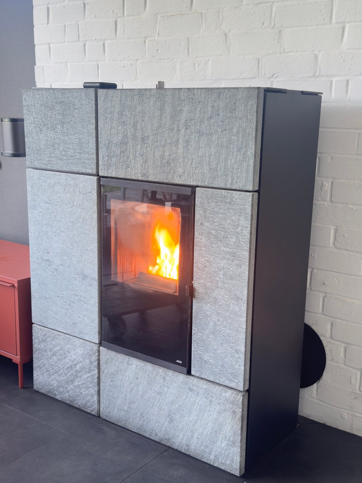 Pelletkachel MCZ STREAM Comfort Air 12kW / afstandsbediening, Overige brandstoffen, Ophalen of Verzenden, Zo goed als nieuw, Pelletkachel