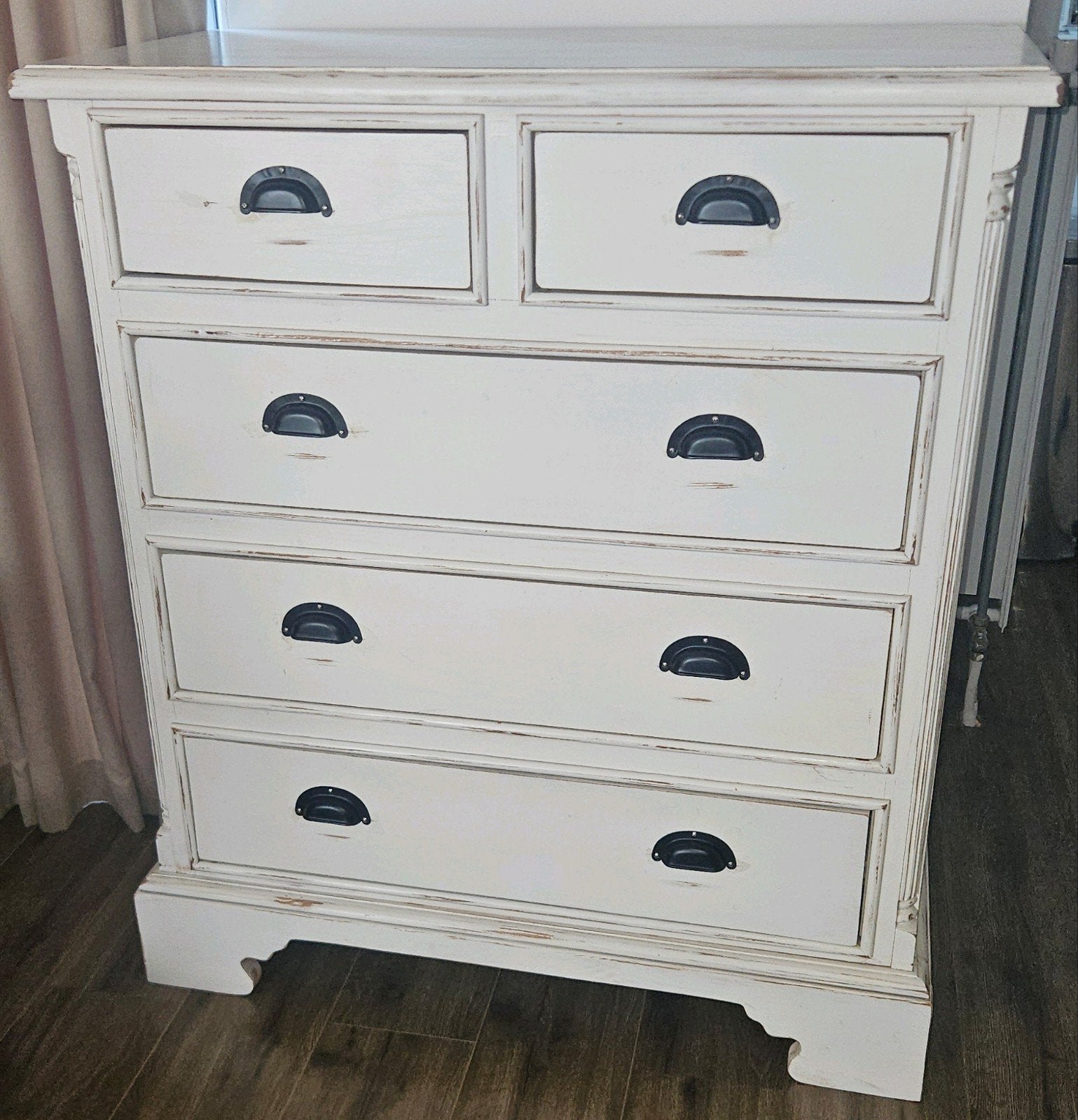 Massief houten commode ladekast Loods 5, 100 tot 150 cm, Ophalen of Verzenden, Zo goed als nieuw, 3 of 4 laden