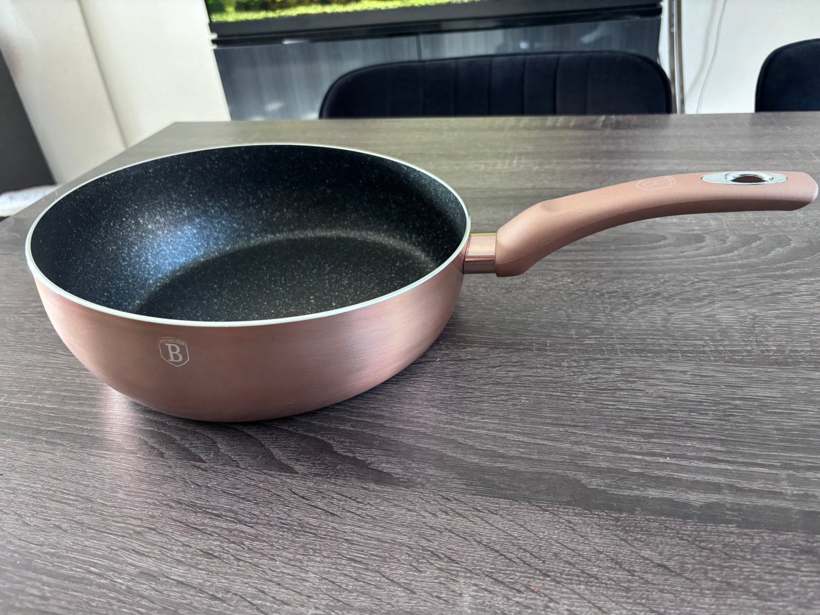 Berlingerhaus flip wokpan, Aluminium, Ophalen of Verzenden, Zo goed als nieuw, Vaatwasserbestendig