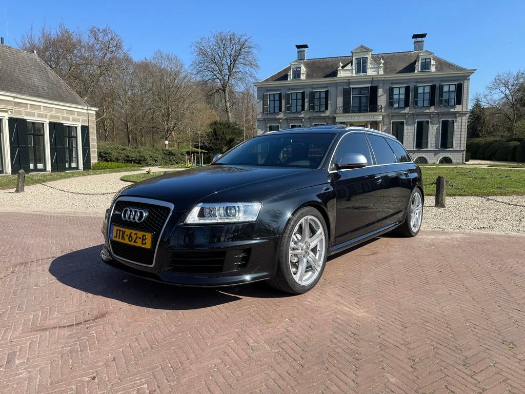Audi RS6 5.0 FSI Avant  nieuwe ketting, turbos ,youngtimer, Auto's, Automaat, Zwart, Leder, Stationwagon