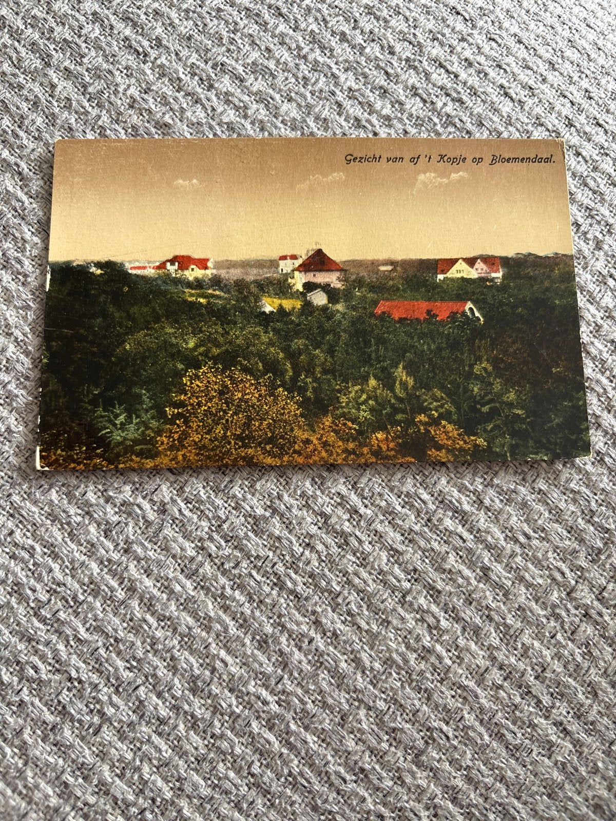 Ongelopen Ansichtkaart: Gezicht van 't Kopje op Bloemendaal, Verzamelen, Ansichtkaarten | Nederland, Ophalen of Verzenden, Voor 1920