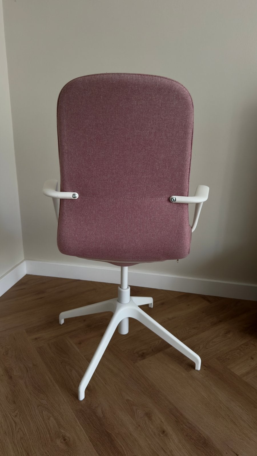 Foto 3 van IKEA LÅNGFJÄLL Bureaustoel - Roze/Wit, Ergonomisch