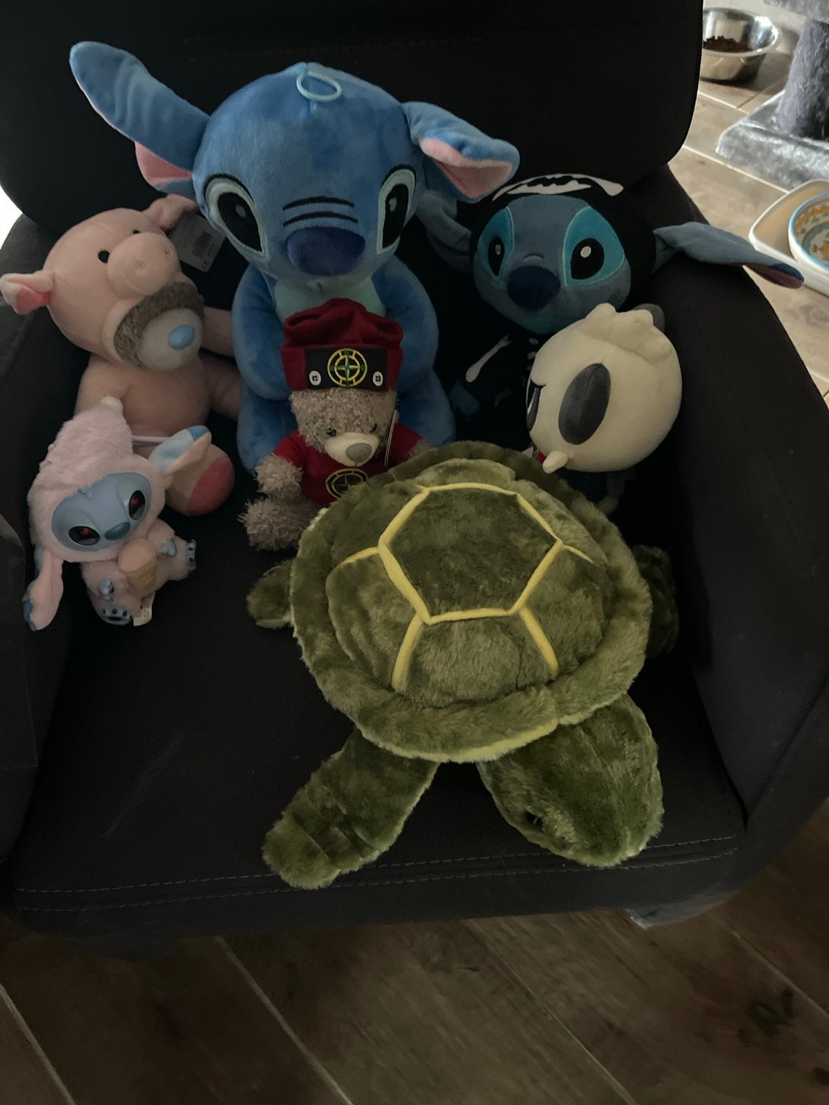 Diverse knuffels: Stitch, beer, schildpad en meer, Gebruikt, Disney, Beer, Blauw