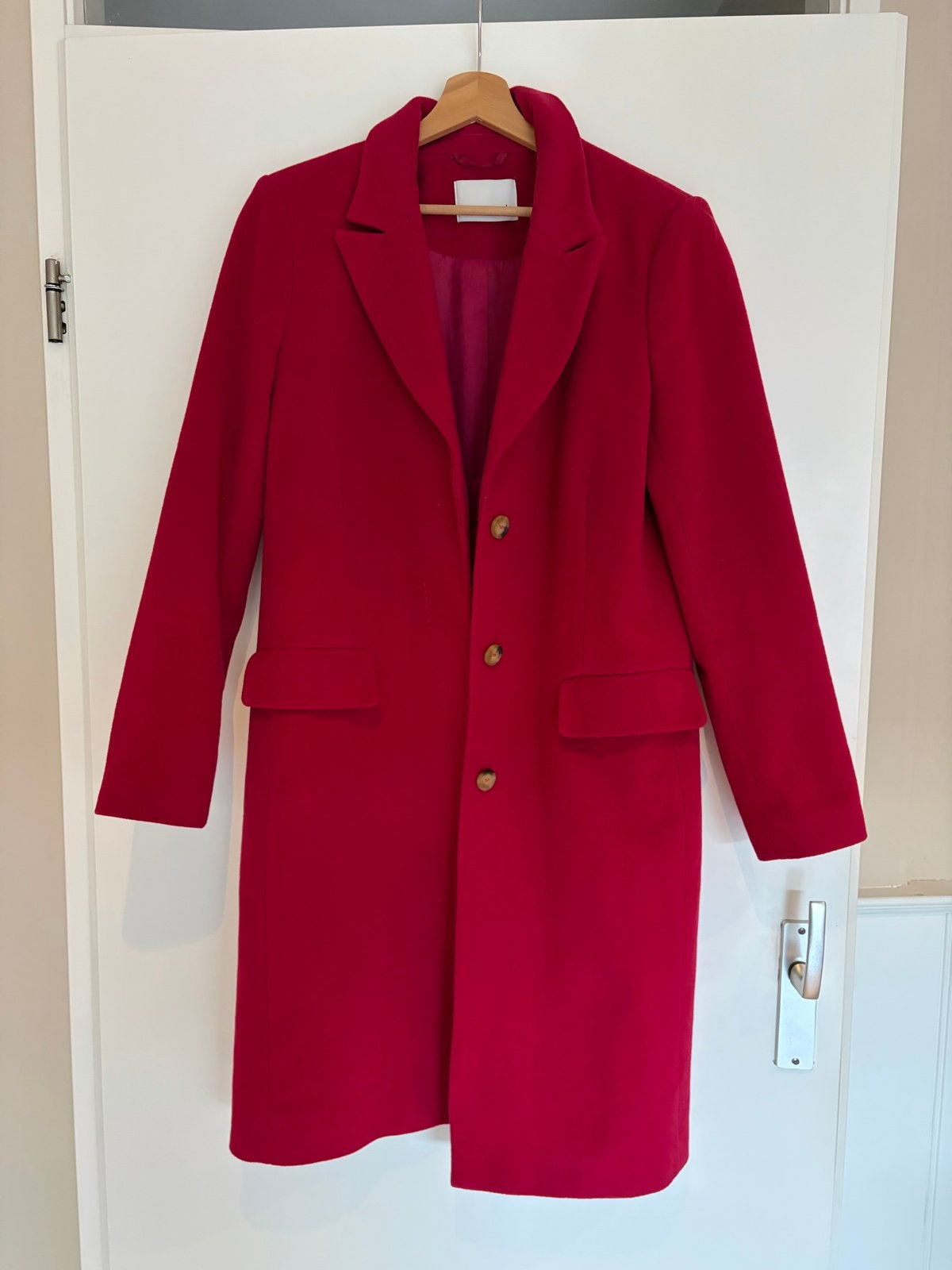 Mooie roze jas van Oui, wol/kasjmier, z.g.a.n., Ophalen, Zo goed als nieuw, Roze