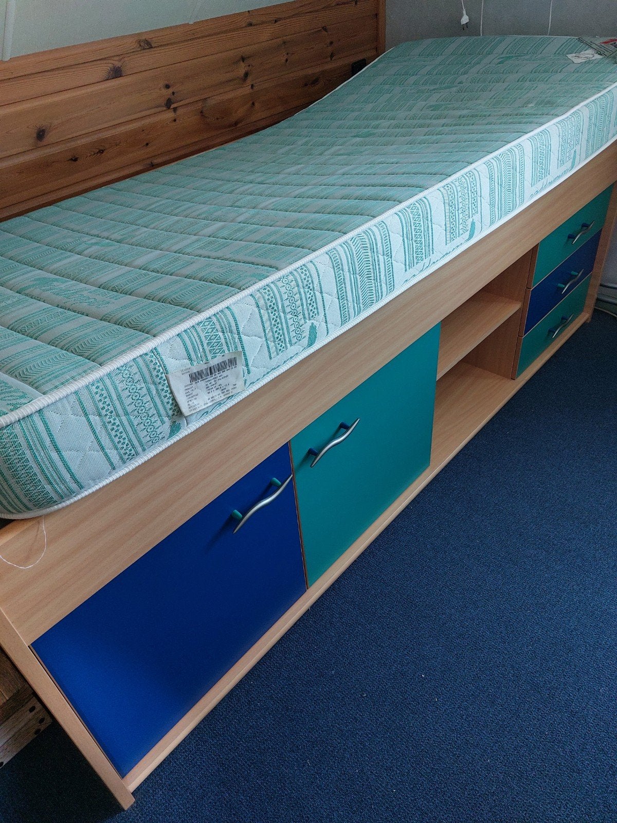 Half- hoogslaper, Huis en Inrichting, Ophalen, 90 cm, 200 cm, Hout