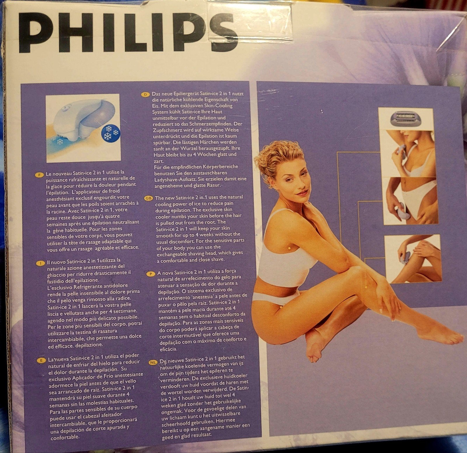 Philips Satin-ice 2 in 1 Epilator HP 6435 met Skin Cooler, Ophalen of Verzenden, Nieuw
