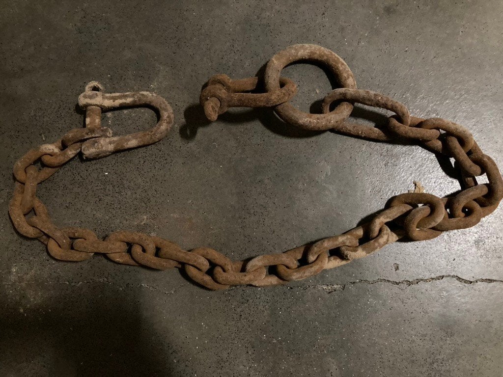 Olifanten-ketting Zware handgesmede ijzeren ketting Olifant, Ophalen of Verzenden, Zo goed als nieuw, Overige typen