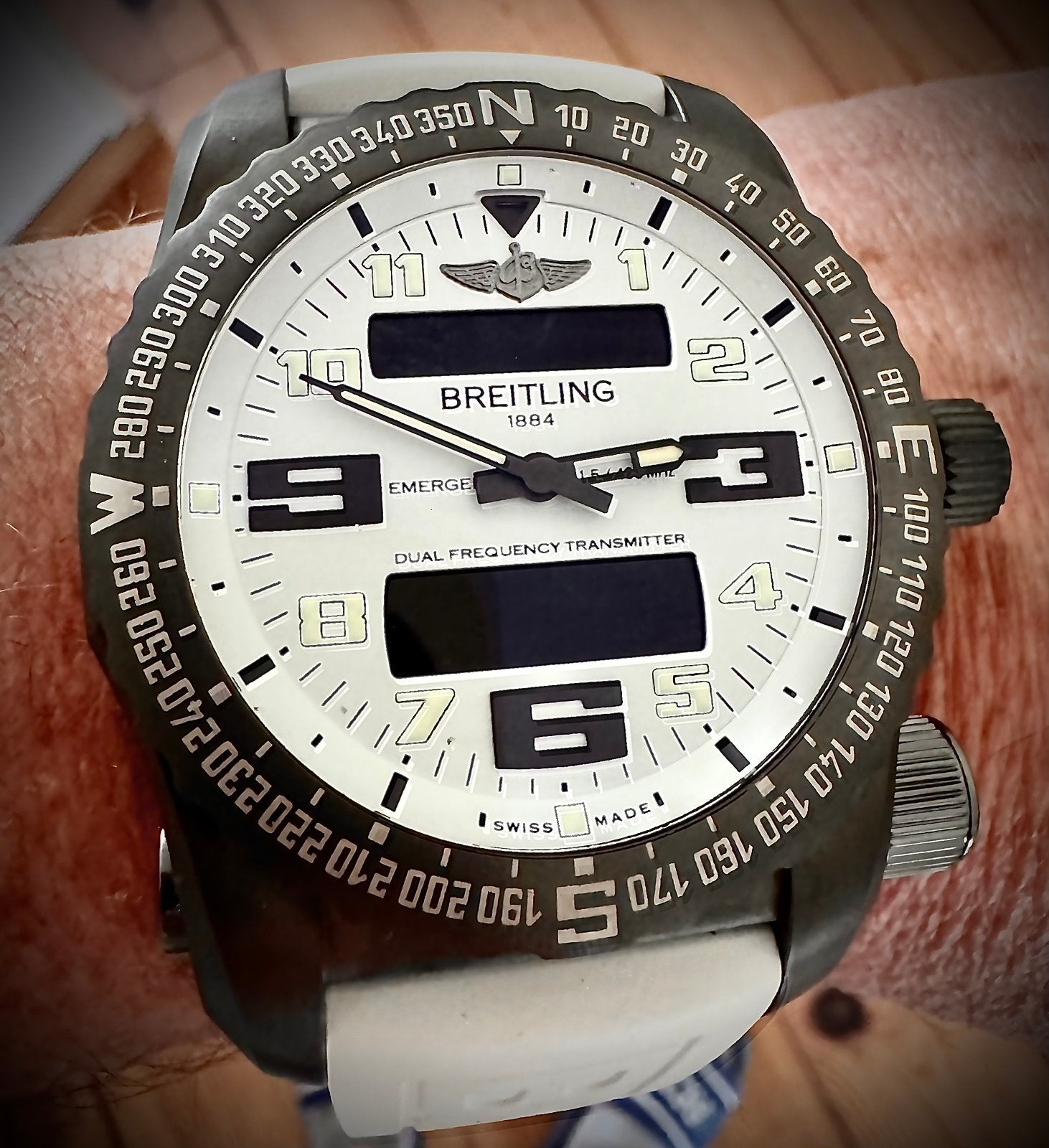 Breitling Emergency II Boutique Ltd Ed Full Set Ongedragen, Ophalen, Nieuw, Staal, Breitling