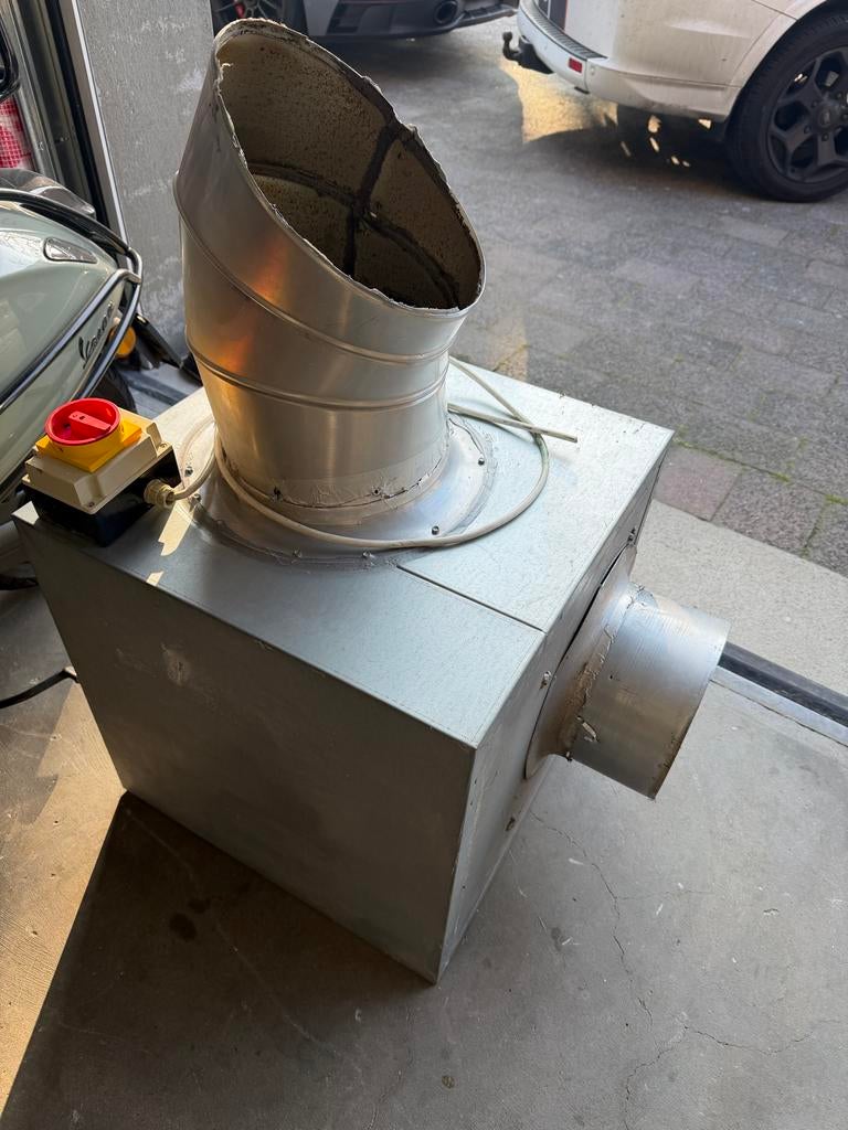 Metalen afzuigkap met ventilator, Ophalen, Gebruikt, Ventilator en Afzuiger