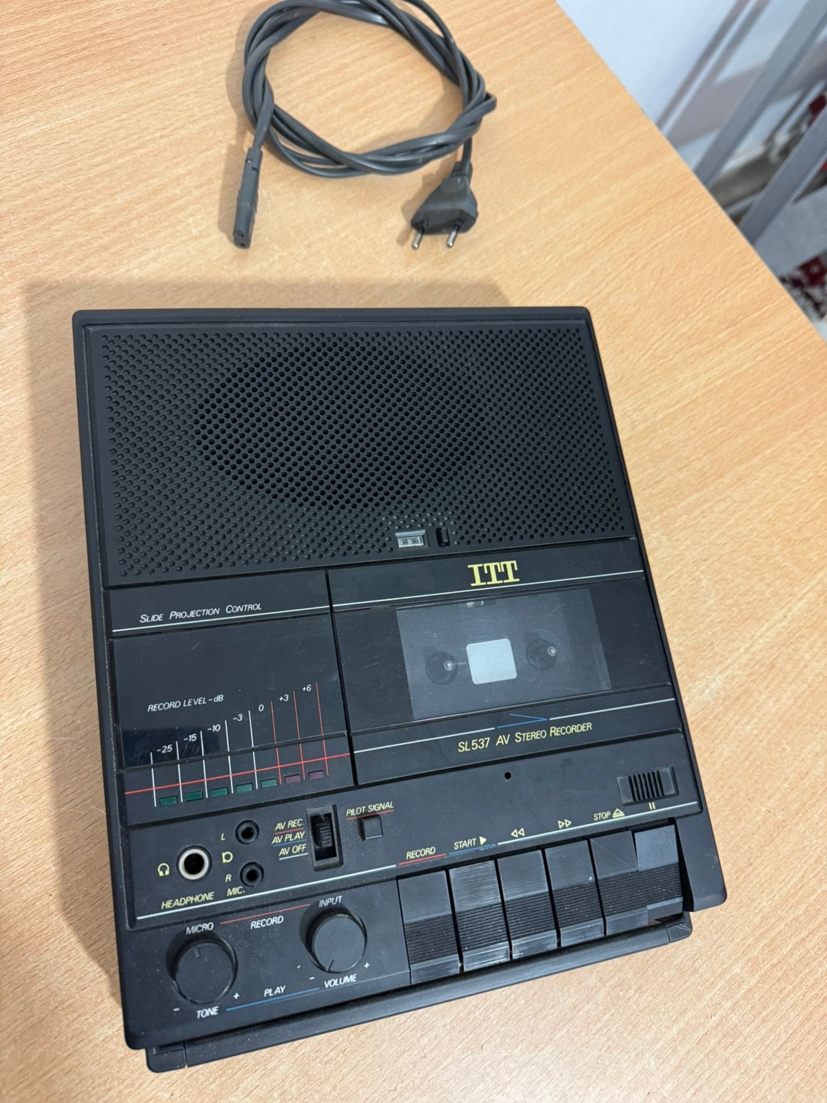 Vintage Cassette Recorder ITT SL-537 AV Stereo Recorder, Ophalen of Verzenden, Enkel, Overige merken, Tape counter