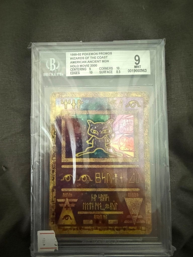 Pokémon Ancient Mew 2000 Movie Promo BGS 9 Mint, Ophalen, Zo goed als nieuw, Losse kaart