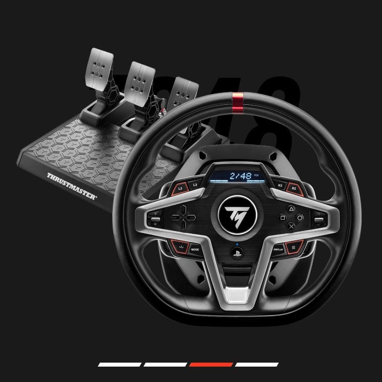 Thrustmaster T248 PS5 / PC / PS4 FFB Stuur met pedalen!, Ophalen of Verzenden, Zo goed als nieuw, Stuur of Pedalen, PlayStation 4