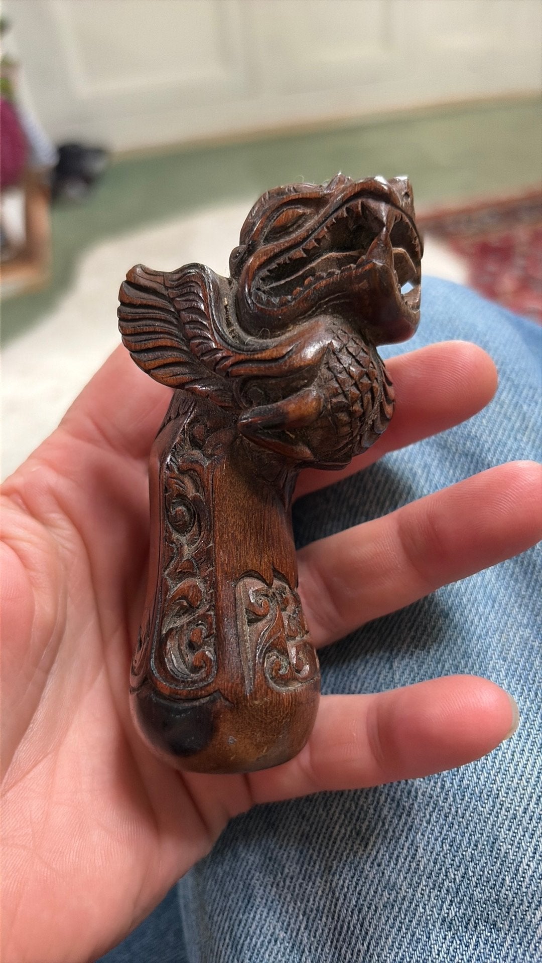 Houten greep keris bali antiek, Ophalen of Verzenden