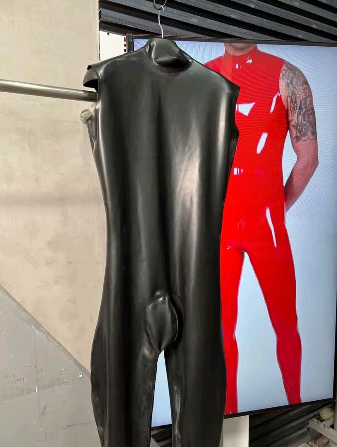Mooie Stevige Lak Lerenlook Bodysuit, tm XXL, Verzenden, Nieuw