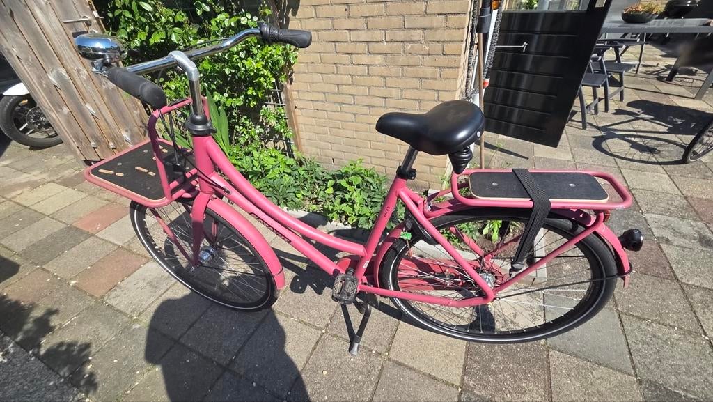 Stoere, roze (transport) fiets, Fietsen en Brommers, Fietsen | Dames | Damesfietsen, Ophalen, 53 tot 56 cm, Versnellingen, Batavus