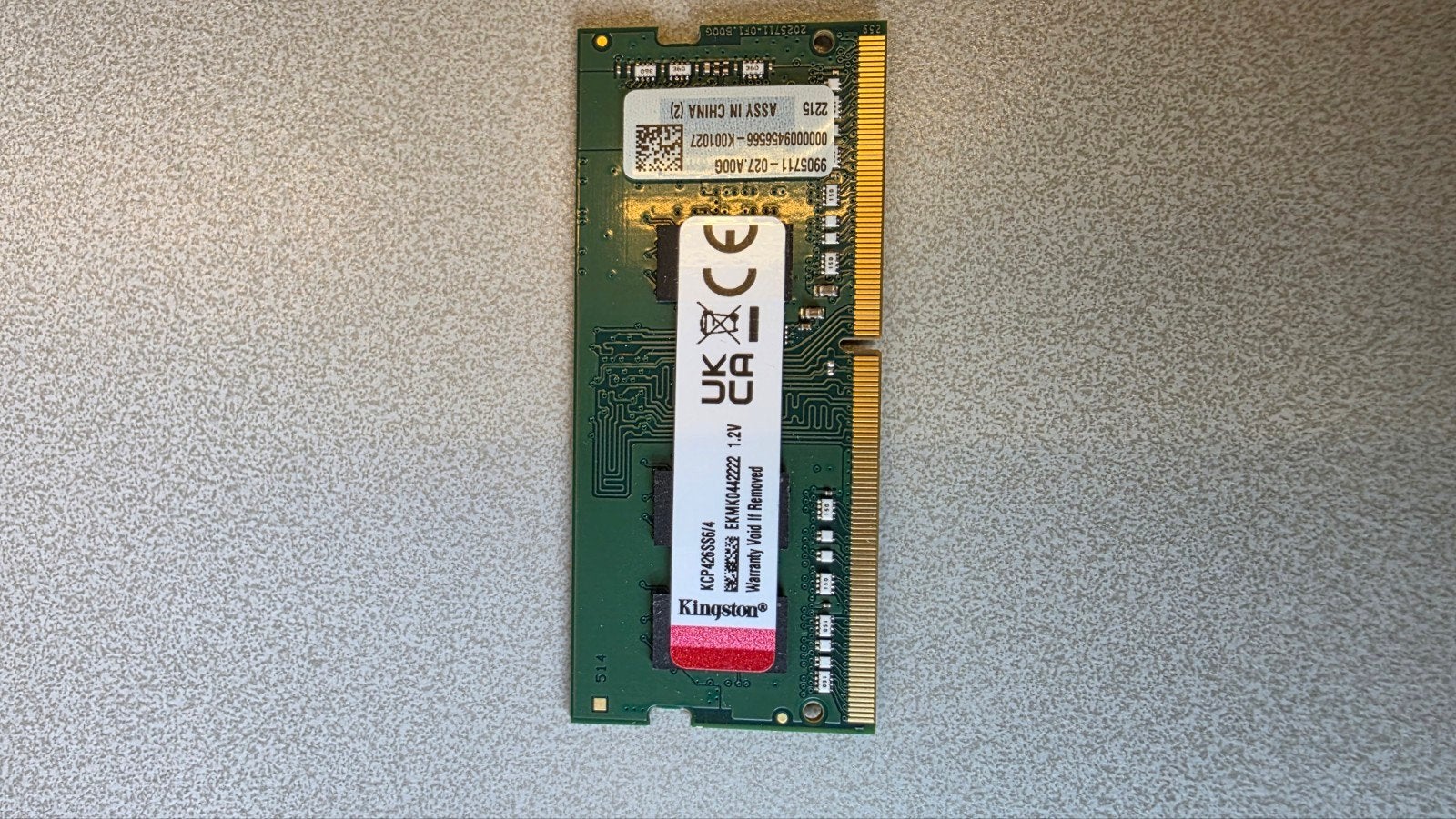 Kingston 4GB DDR4 Laptop RAM (KCP426SS6/4), DDR4, Ophalen of Verzenden, Zo goed als nieuw, Laptop