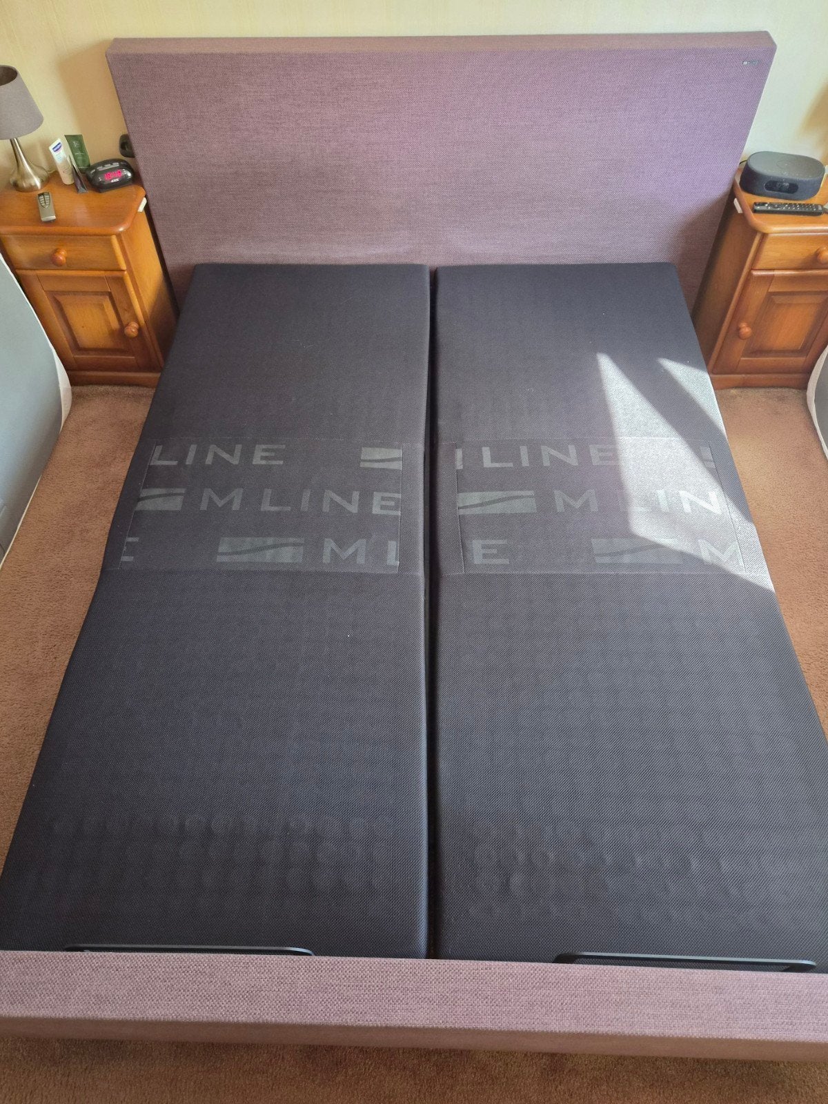 M-line Elektrische Bedbodems 160x210 cm (deels defect), Ophalen, Overige materialen, Bruin, 210 cm