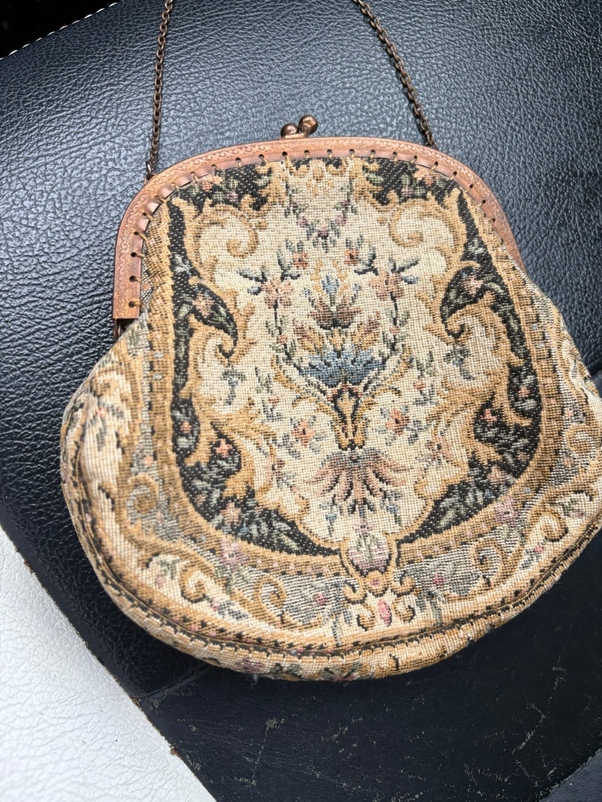 Vintage Gobelin Handtasje - Made in France, Antiek en Kunst, Ophalen of Verzenden, Dames