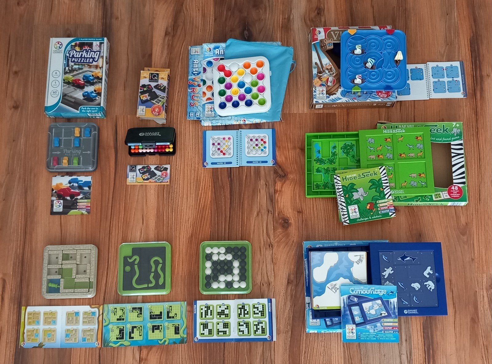 9 SmartGames spellen: Puzzelplezier voor alleen of samen, Ophalen of Verzenden, Minder dan 500 stukjes, Gebruikt, Overige typen