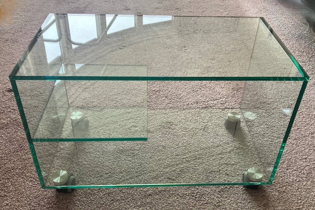 TV-meubel glas, Ophalen, 50 tot 100 cm, Minder dan 100 cm, Modern