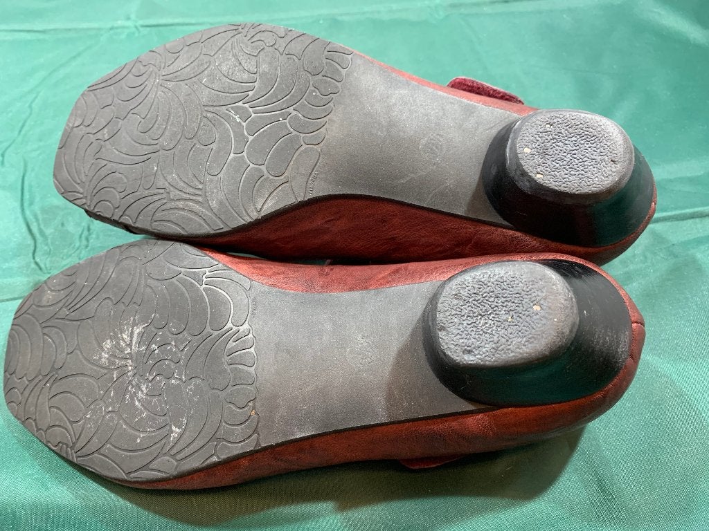 Vabeene, maat 37,5 super mooie rode peeptoe schoentjes., Verzenden, Sandalen of Muiltjes, Zo goed als nieuw, Vabeene