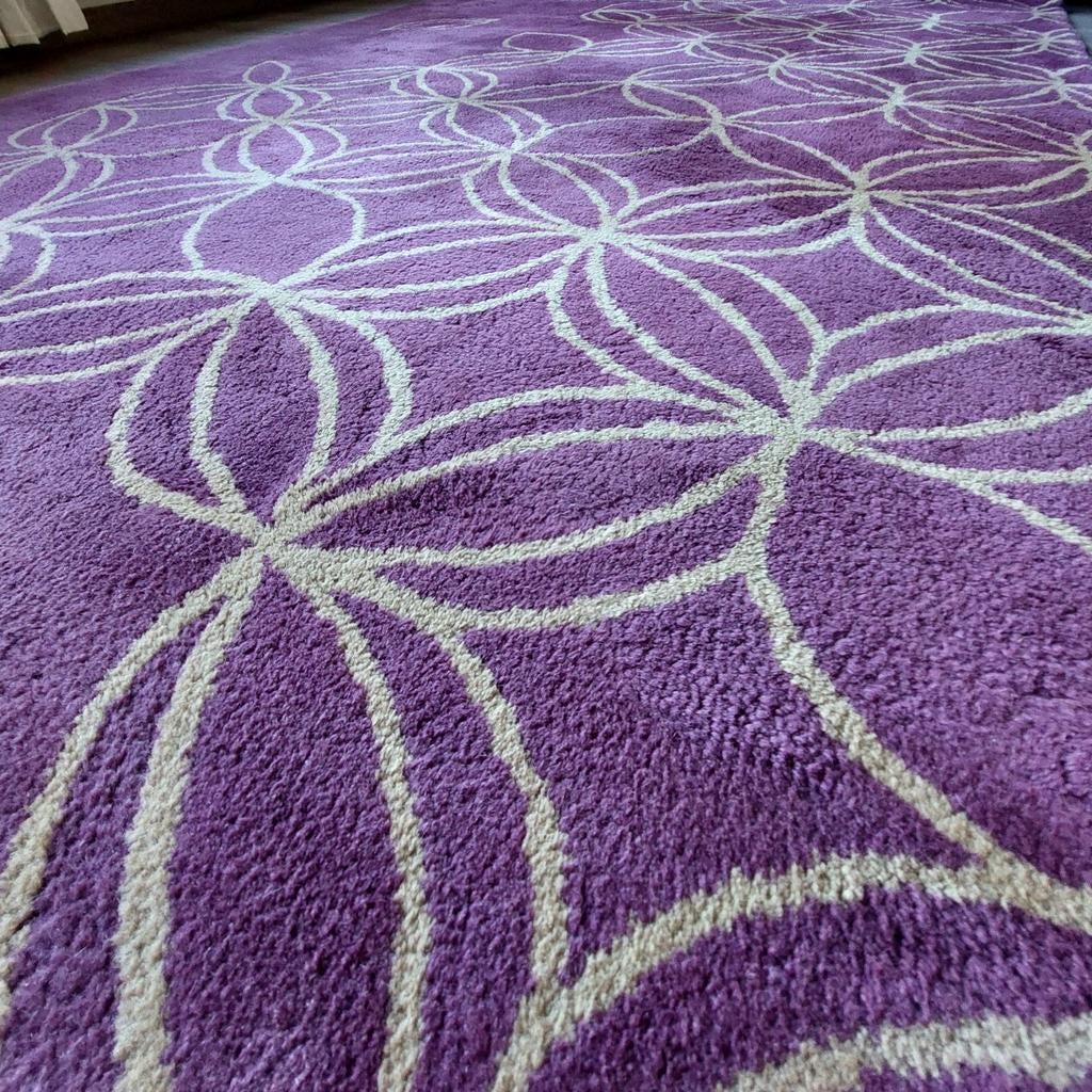 Wollen kleed Ikea met bloemcirkels 170x240, Ophalen, Gebruikt, Overige kleuren, 150 tot 200 cm
