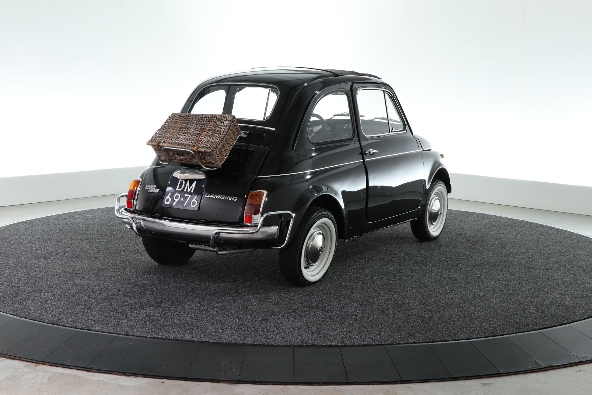 Fiat 500 Bambino | NIEUWE MOTOR |, Auto's, Oldtimers, Voorwielaandrijving, 594 cc, Zwart, Bedrijf