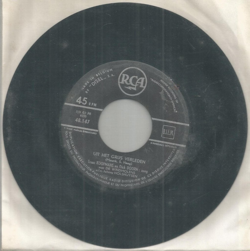 Truus Koopmans En Dick Doorn – Uit Het Grijs Verleden (1957), Cd's en Dvd's, Vinyl | Nederlandstalig, 7 inch, Ophalen of Verzenden