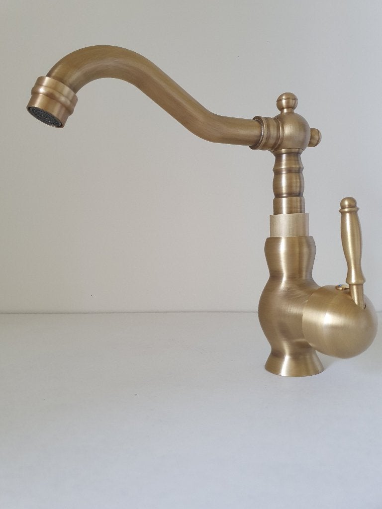 Wastafel - Keuken kraan Brons Klassiek Landelijk - koper, Doe-het-zelf en Verbouw, Sanitair, Ophalen of Verzenden, Nieuw, Koper