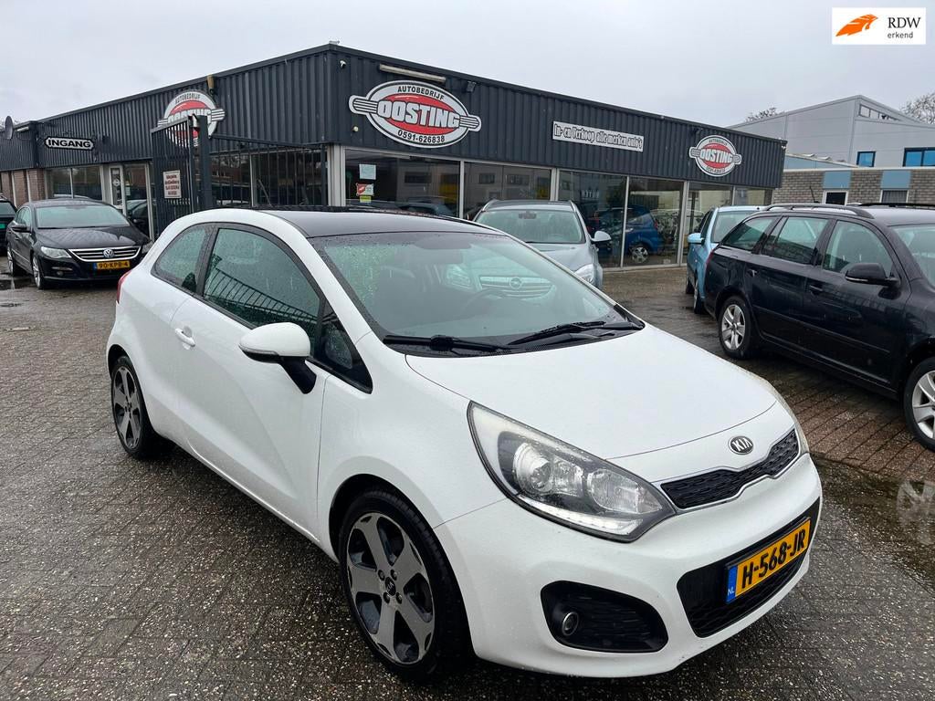 Kia Rio 1.2 CVVT Super Pack(st-bekr,navi,cruise,lmv,bj13,499, Voorwielaandrijving, Euro 5, Zwart, 4 cilinders