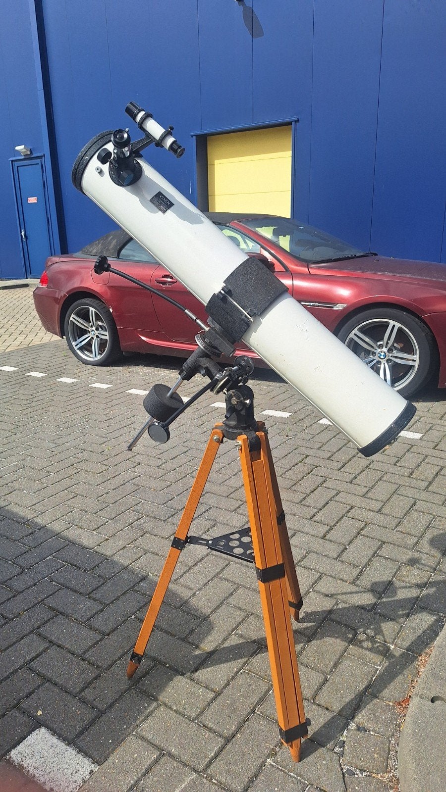 Hobby met klassieke telescoop Vixen elfje. 114/900., Audio, Tv en Foto, Optische apparatuur | Telescopen, Ophalen, Gebruikt, 80 tot 200 mm