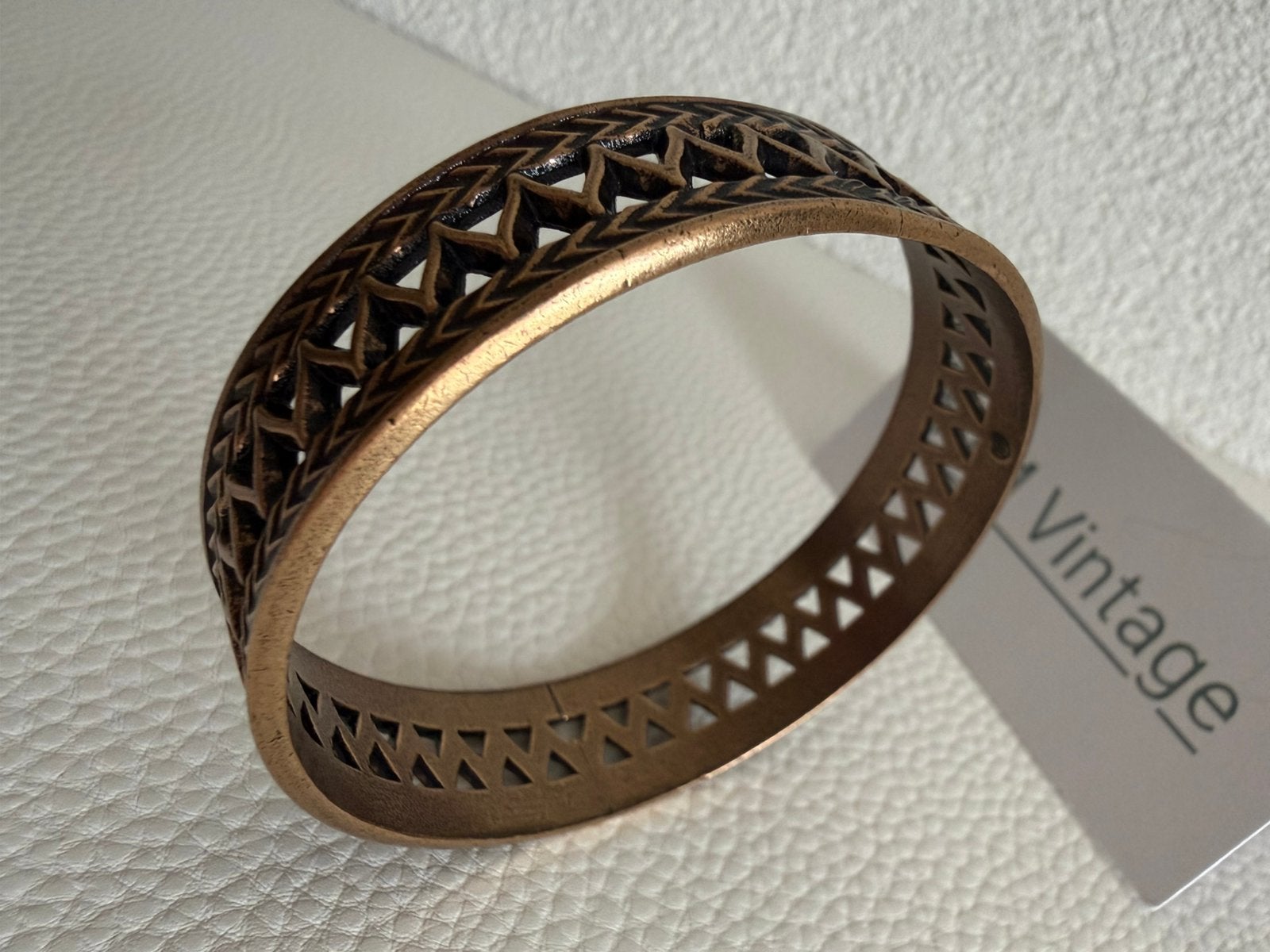 H269/ Vintage Bronzen KALEVALA KORU armband FINLAND, Overige materialen, Gebruikt, Overige kleuren, Verzenden