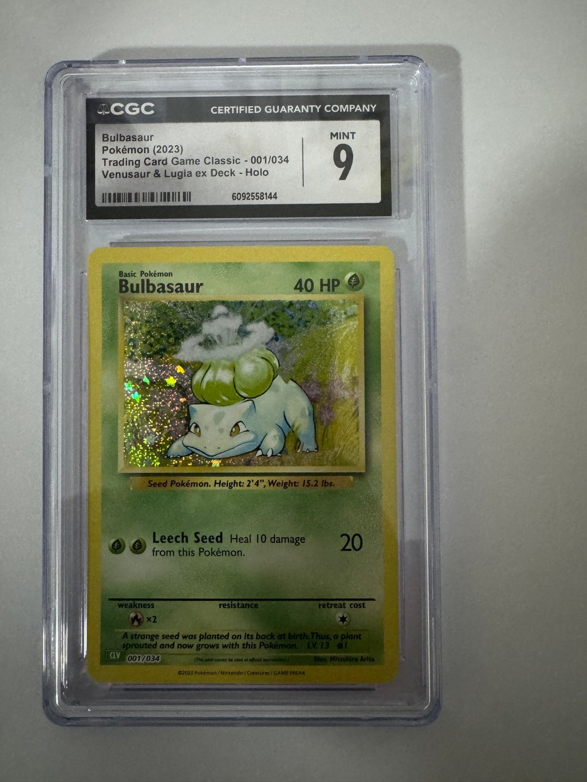 Bulbasaur & Ivysaur CGC 9 MINT Holo Pokémon kaarten, Ophalen of Verzenden, Nieuw, Meerdere kaarten, Foil