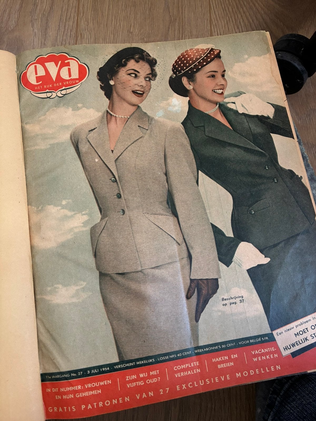 Gebonden edities Margriet en Eva 1953 en 1954 (154 stuks), Boeken, Ophalen, Gelezen, Damesbladen
