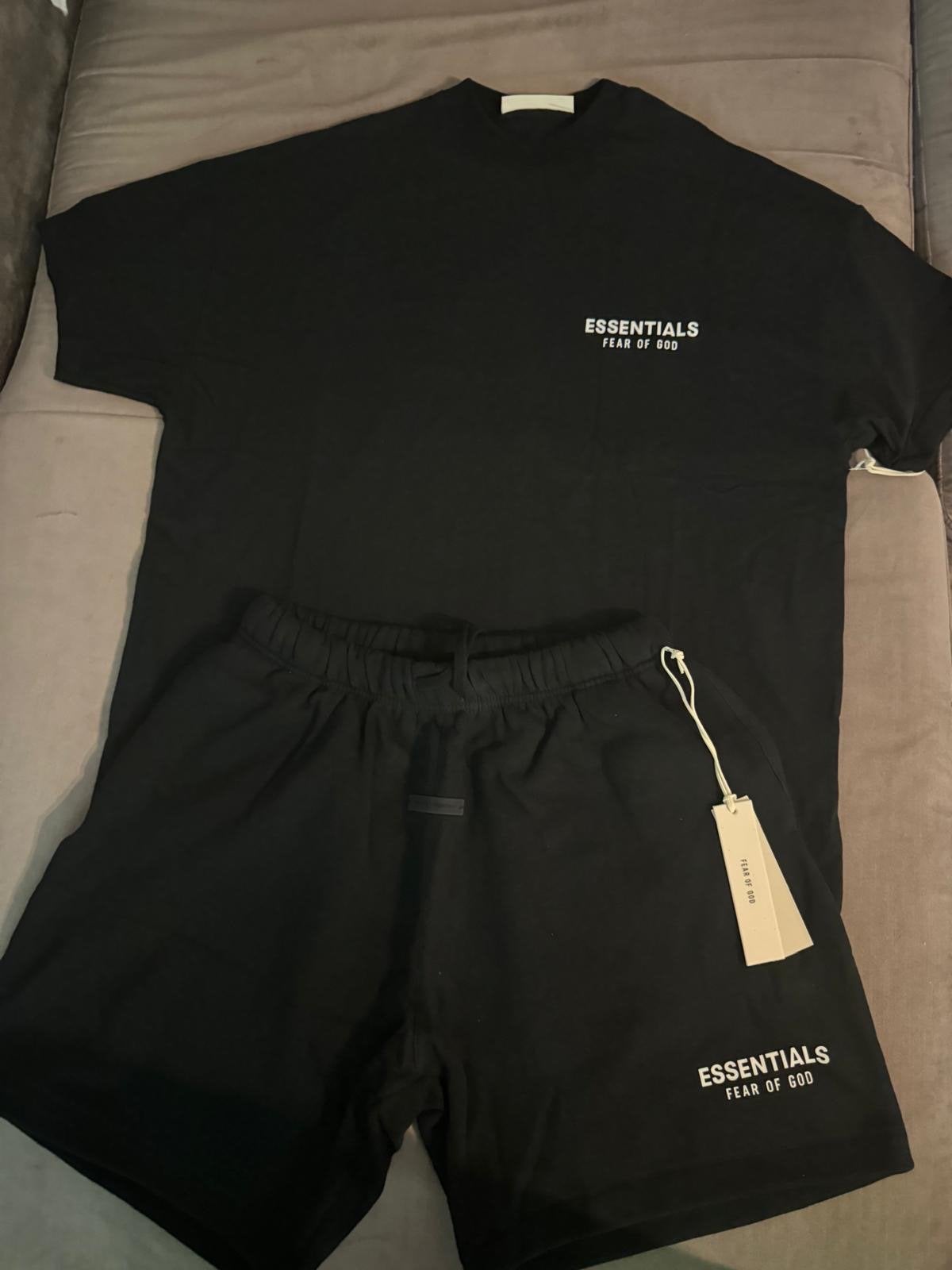 Essentials Fear of God T-shirt & Short Set Zwart, Ophalen of Verzenden, Nieuw