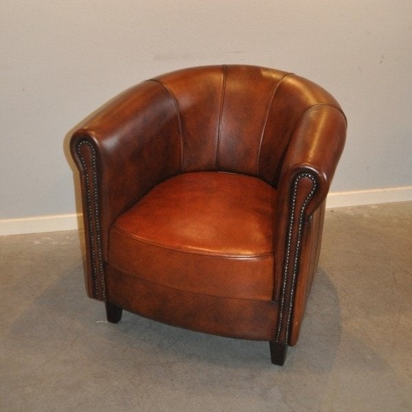 Nieuwe schapenleren fauteuil Neeltje, Huis en Inrichting, Fauteuils, Ophalen, Nieuw, 50 tot 75 cm, Leer