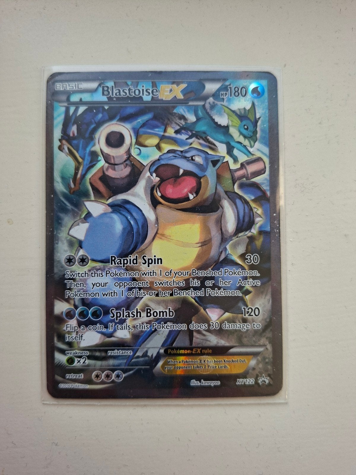 Blastoise ex, Ophalen of Verzenden, Gebruikt, Losse kaart, Foil
