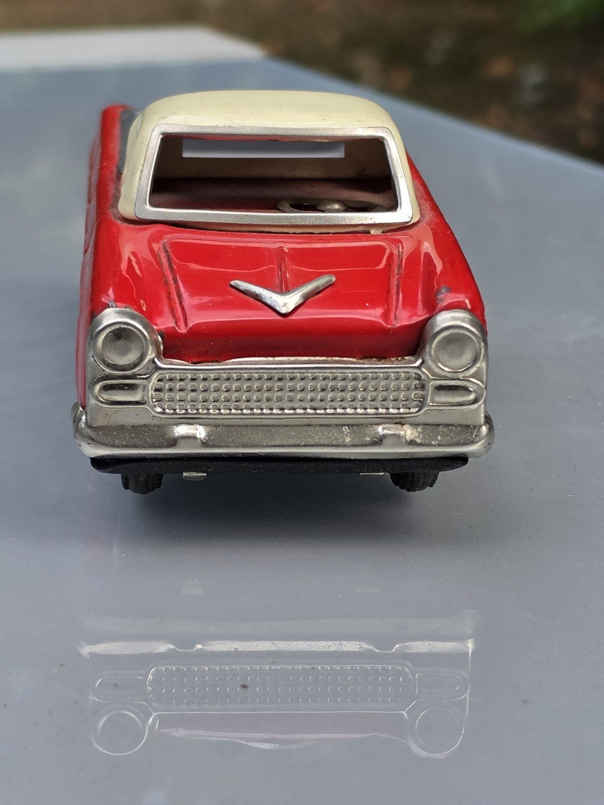 Oude blikken speelgoed pick up truck auto Red China MF 033, Ophalen of Verzenden