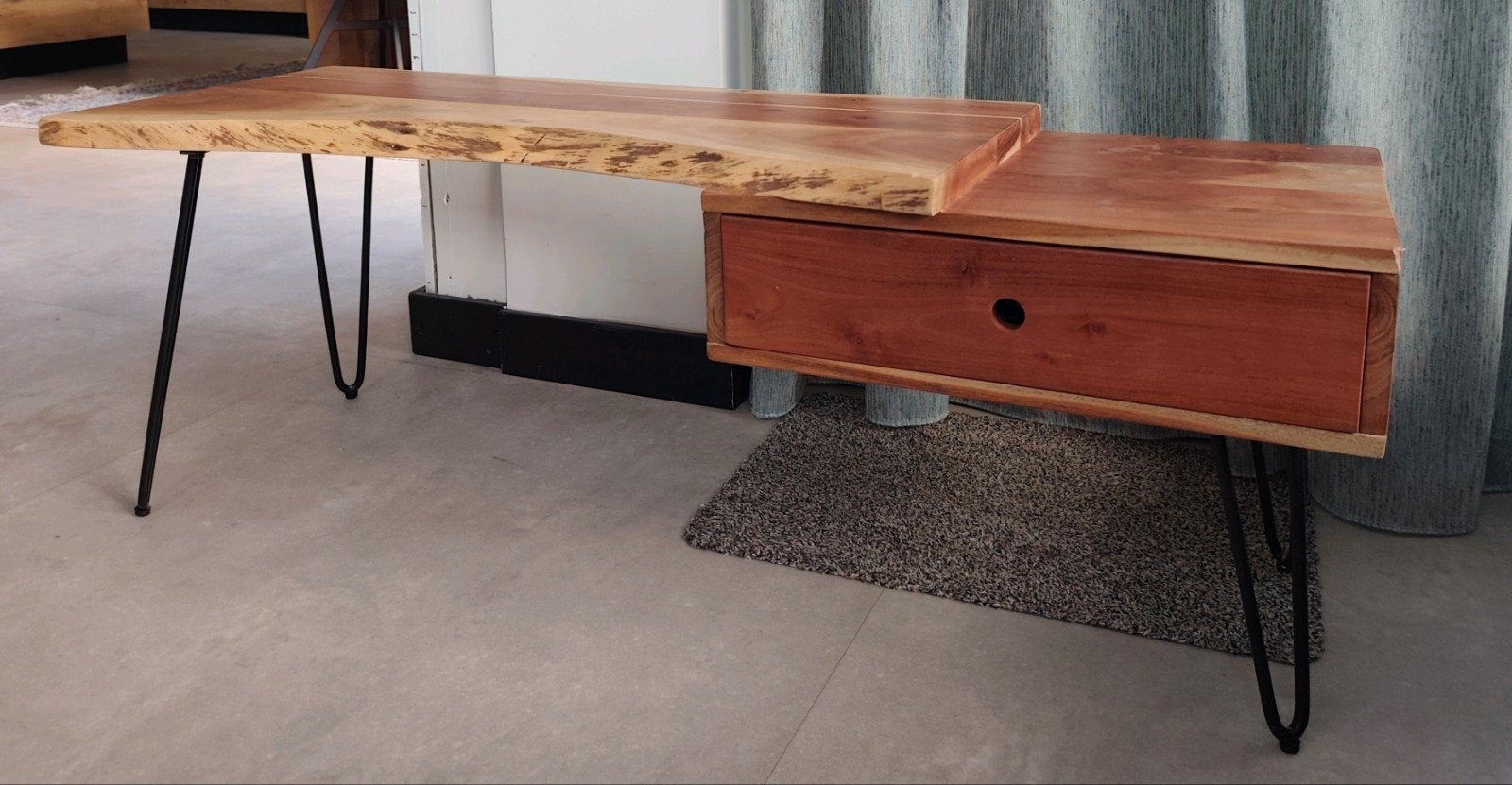 TV of Bijzet tafel | Boomstam, Ophalen, Minder dan 45 cm, Gebruikt, Industrieel Vintage