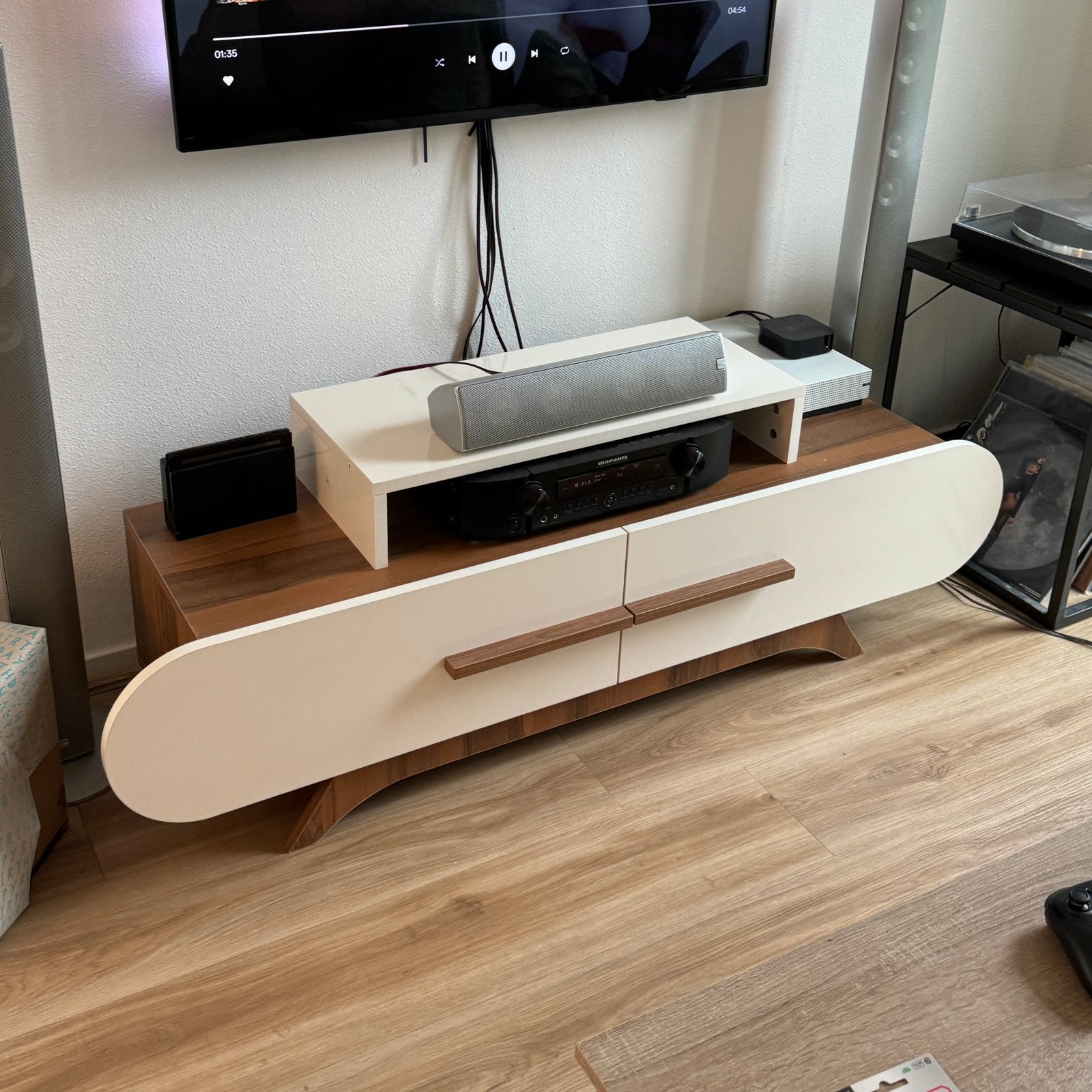 Retro TV-meubel met opbergruimte, Ophalen, Gebruikt, 150 tot 200 cm, Minder dan 100 cm