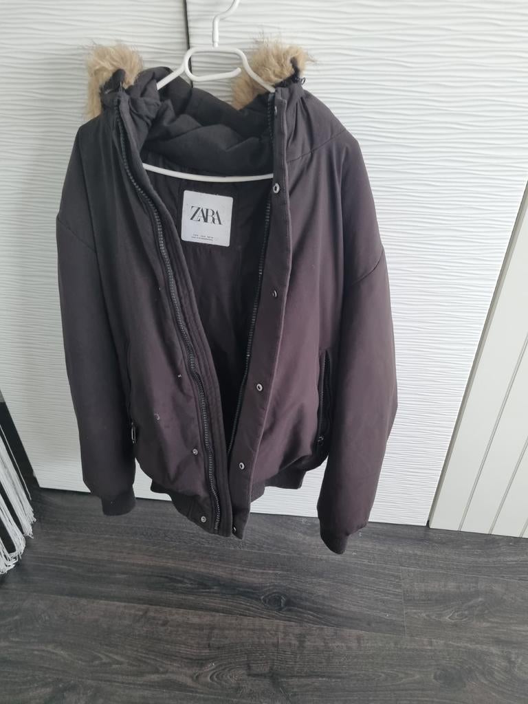 Winter jas merk ZARA, Zara, Zwart, Zo goed als nieuw, Verzenden